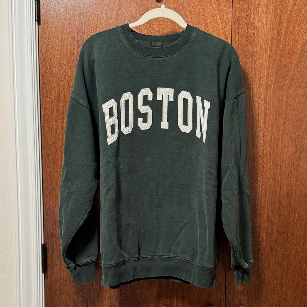 Brandy Melville Dark Green Boston Sweatshirt